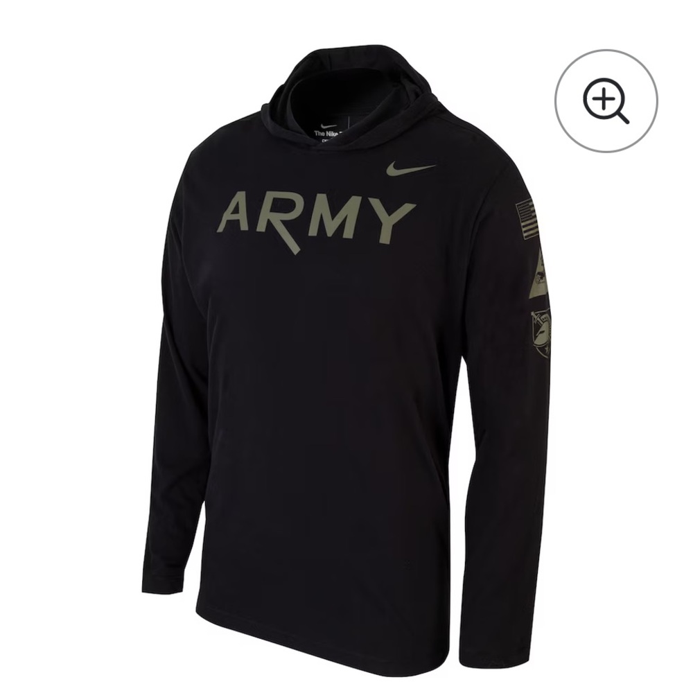 Nike Army Black Knights Long Sleeve Hoodie Shirt NWT